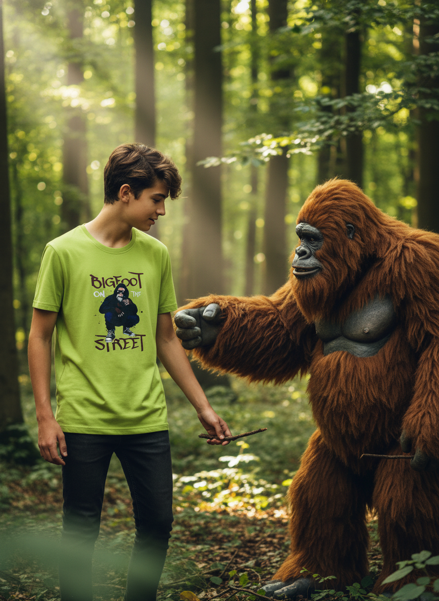 Urban Bigfoot Graphic T-Shirt, Dry Fit Cloth, 120 GSM