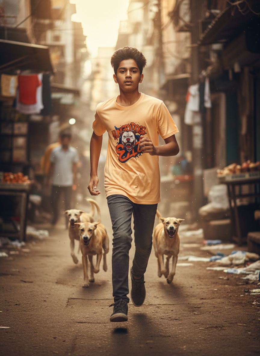 Hungry Dogs Chase – Urban Survival Tshirt