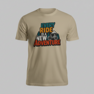 Every Ride Is a New Adventure Bicycle T-Shirt | Adventure Cycling Graphic Tee - Image 5