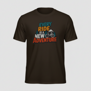 Every Ride Is a New Adventure Bicycle T-Shirt | Adventure Cycling Graphic Tee - Image 3