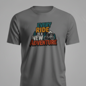 Every Ride Is a New Adventure Bicycle T-Shirt | Adventure Cycling Graphic Tee - Image 6